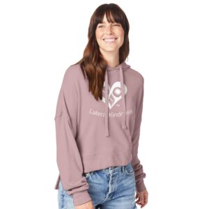 Lateral Kindness Alternative Women’s Washed Terry Hoodie – Eco-Friendly, Cozy & Stylish with Bold Message